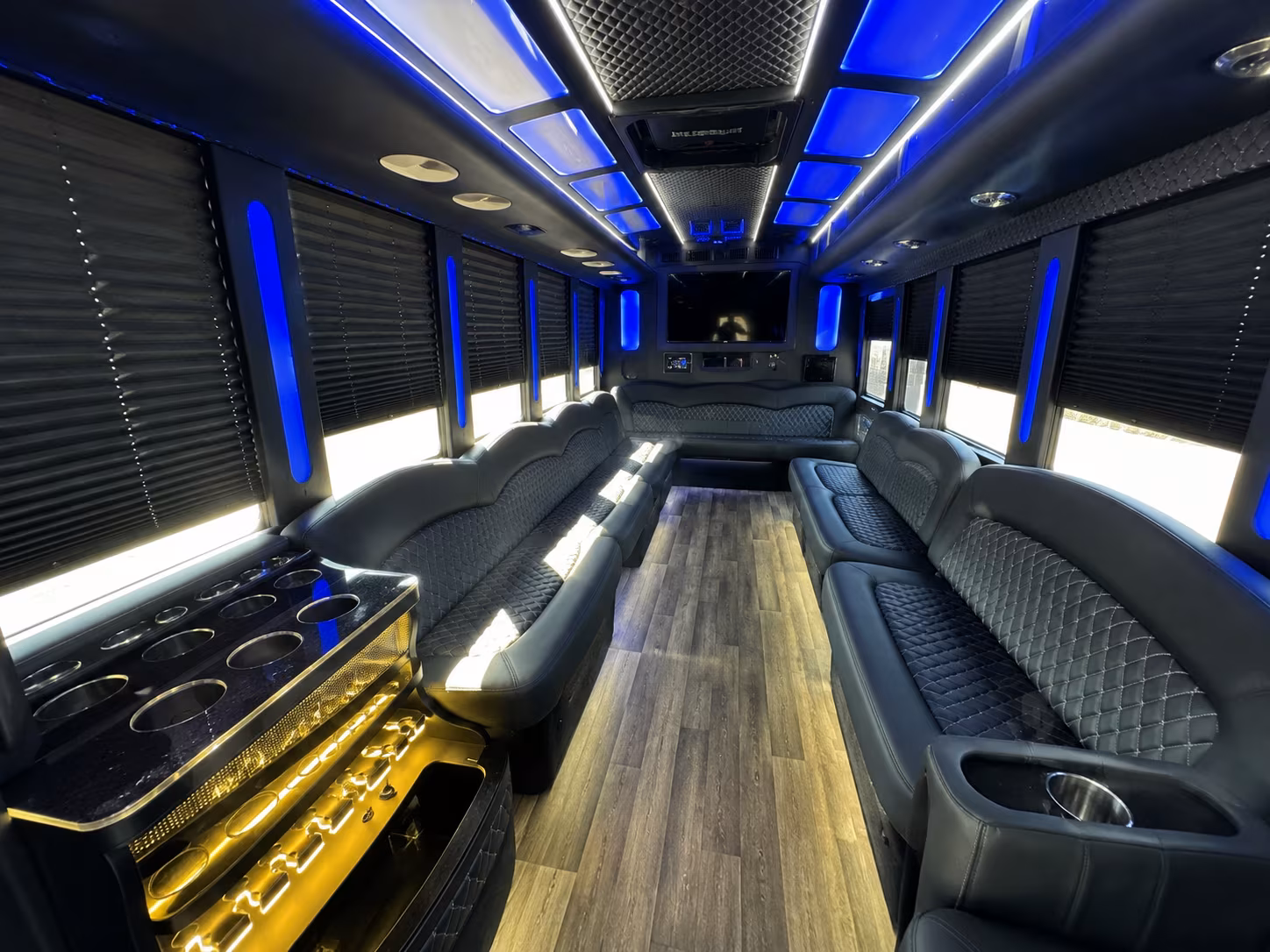 book a party bus to rhodes on the pawtuxet for prom night