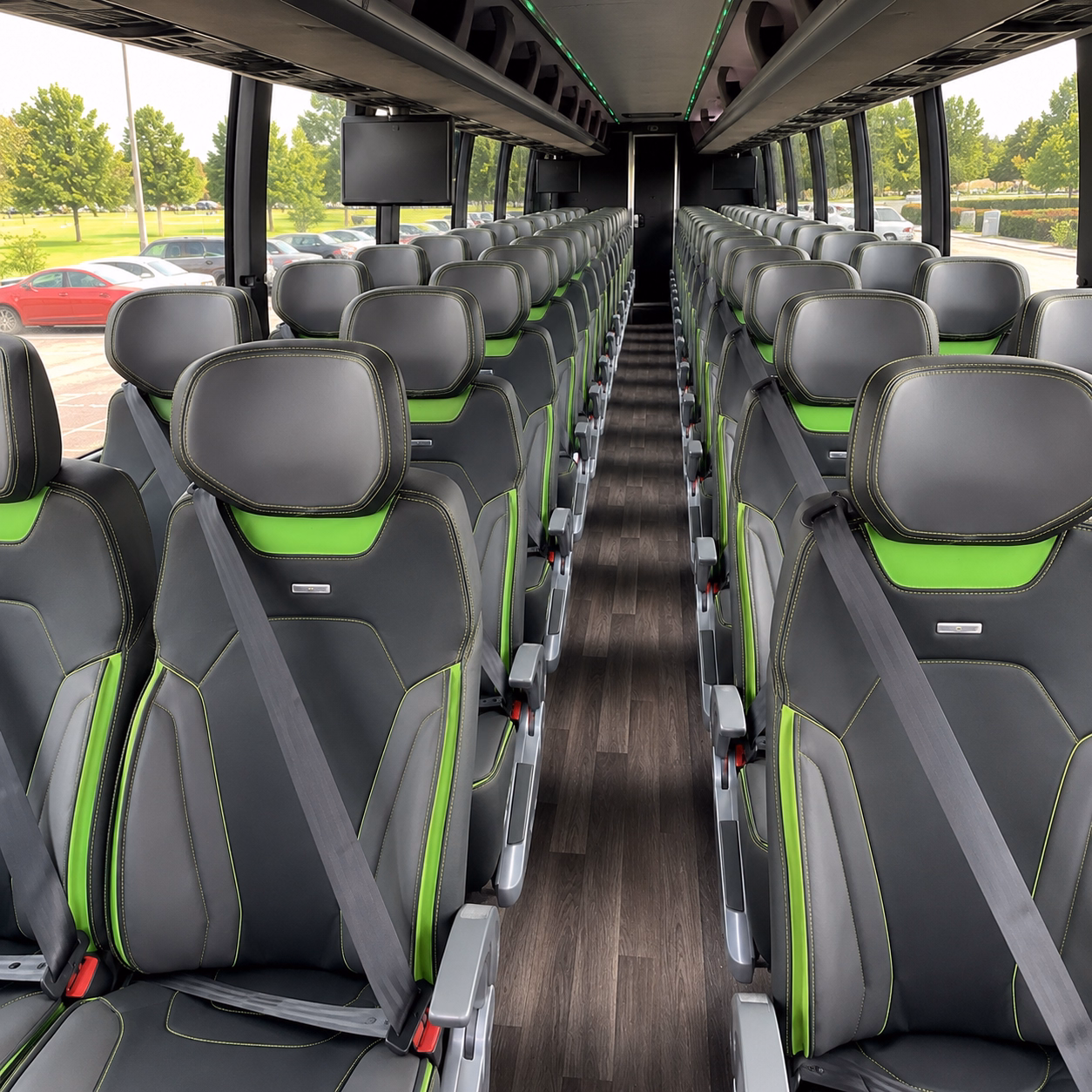 fall river charter bus rental interior