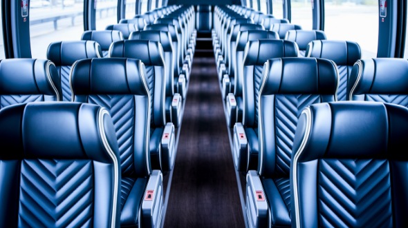 55 passenger charter bus inside warwick